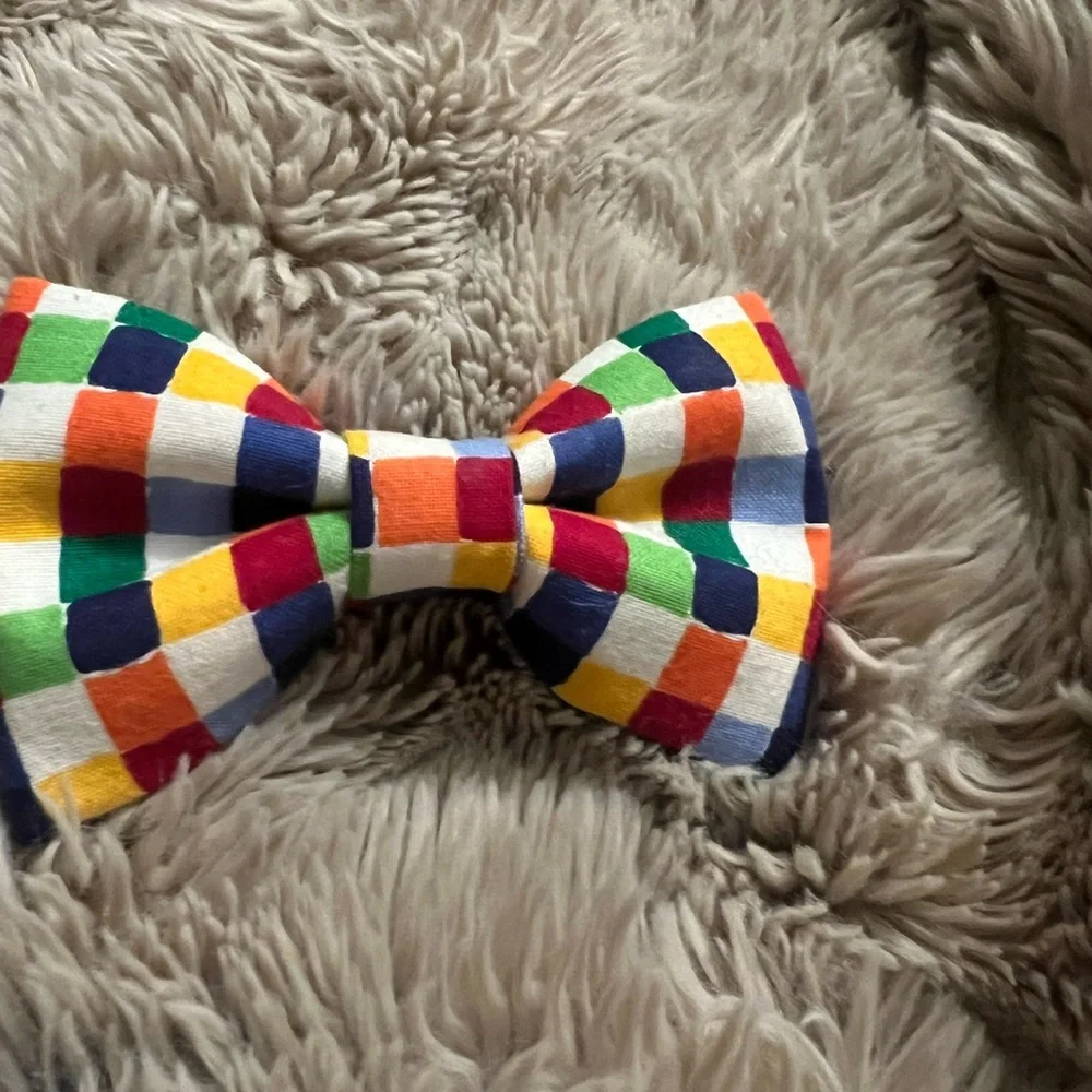 Colorful Checkered Kids Bow Tie